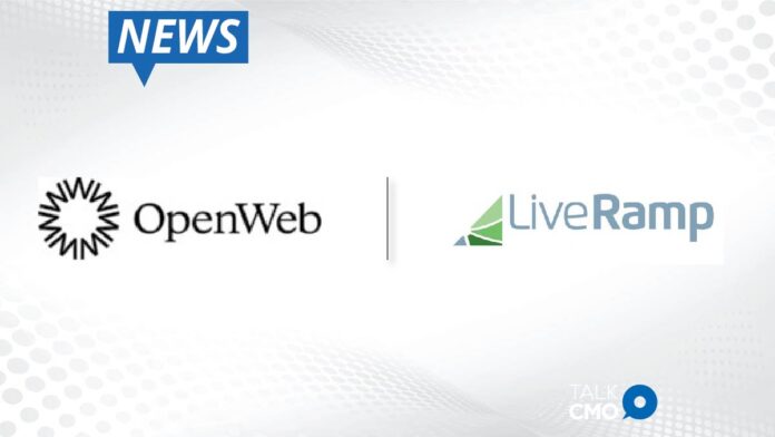 Preparing for a Cookieless Future, OpenWeb becomes First Conversation Platform to Integrate with LiveRamp