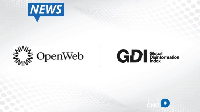 OpenWeb Becomes First Publisher Audience Development to Partner with the Global Disinformation Index