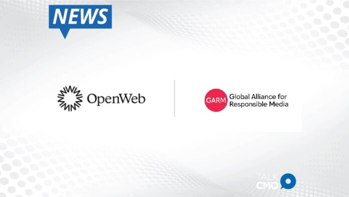 OpenWeb Expands Commitment to Brand Safety by Joining GARM [Global Alliance for Responsible Media