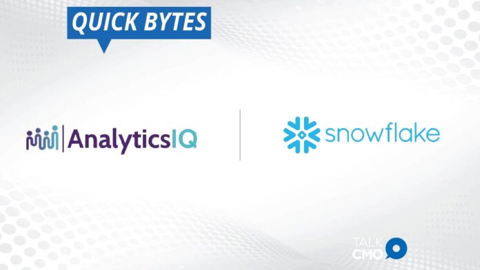 AnalyticsIQ Made Alliance with Snowflake