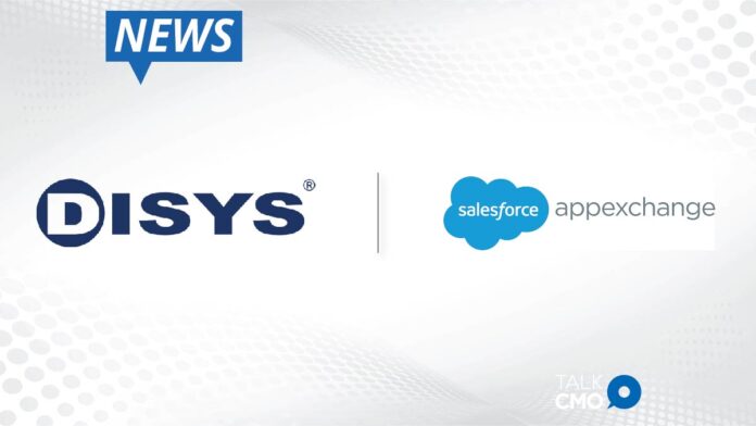 DISYS Announces its Consultant Listing on Salesforce AppExchange_ the World's Leading Enterprise Cloud Marketplace