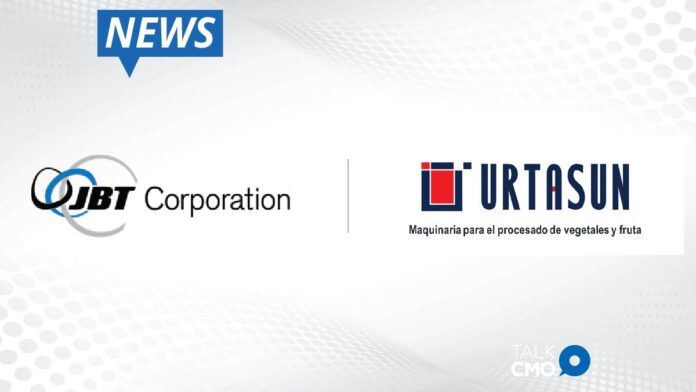 JBT Corporation Acquires Urtasun Tecnología Alimentaria S.L.