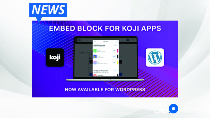 Creator Economy Platform Koji Announces Wordpress Integration-01