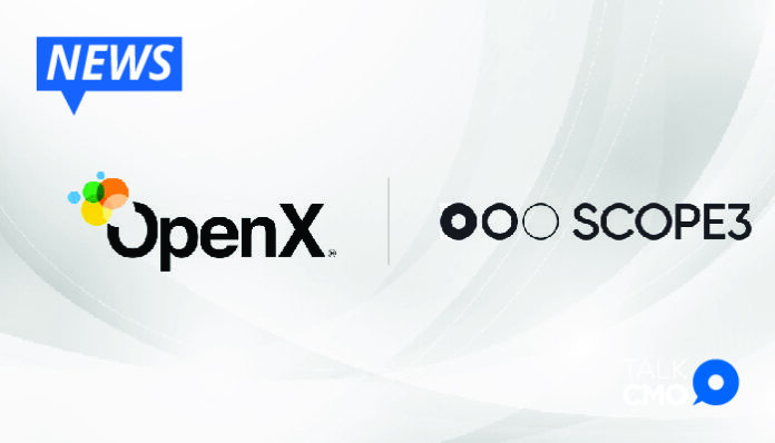 OPENX SCALES 'PATH TO NET-ZERO_' MAKES ALLIANCE WITH SCOPE3 TO ASSIST BRANDS AND AGENCIES MEASURE AND REDUCE THE CARBON IMPACT OF THEIR AD CAMPAIGNS-01