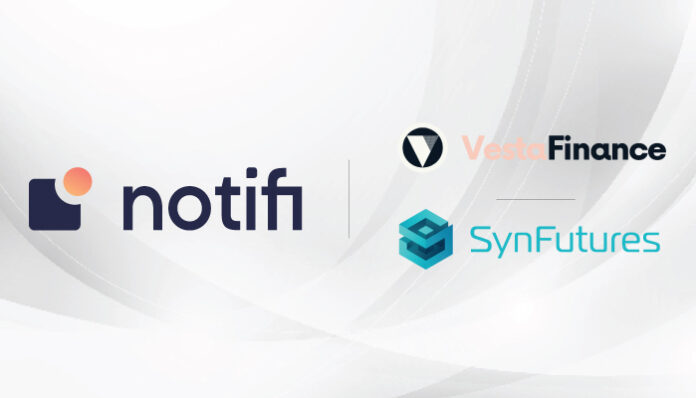 Notifi Annou[Notifi] Announces On Arbitrum, Starting With Vesta & SynFuturesnces On Arbitrum, Starting With Vesta & SynFutures